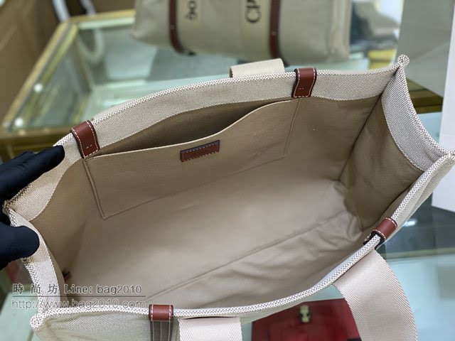 Chloe女包 克洛伊經典Woody Tote大號手袋 Chloe帆布托特包購物袋  jjh1253